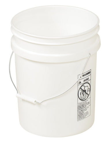 5 Gallon White Plastic Pail